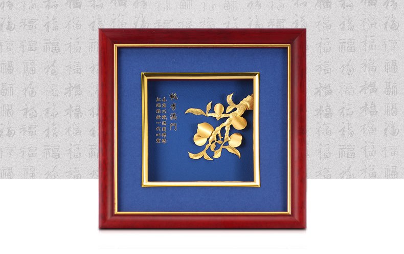桃李滿門立體金箔畫